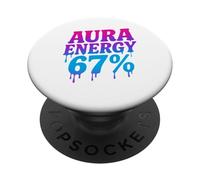 Aura Energy a 67 Funny Six Seven Meme Aura Farming Alpha PopSockets PopGrip Adesivo