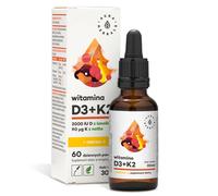 Aura Herbals Gocce Integratore Alimentare Vitamina D3 2000IU K2 Omega-3 30 ml