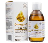 Omega-3 omega 3 370 DHA + D3 D-3 2000IU + K2 K-2MK7 90µg 200 ml AURA ERBE