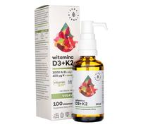 Aura Herbals Vitamina D3 2000 UI + K2 Gocce vegane, 50 ml