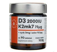 Aura Herbals Vitamina D3 2000 UI + K2 + Zinco + Selenio - 90 compresse