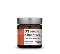 Aura Herbals Vitamina D3 2000 UI + K2 + Zinco + Selenio - 90 compresse