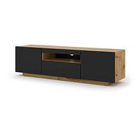 Mobile TV sospeso o a terra 150x42/36x37 Cm STAND AURA struttura Rovere e fronta