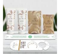 Aura Luxury Collection® Kit cortesia B&B 200pezzi: 100 tubi 30 ml shampoo+gel, 50 bustine igiene intima 20ml, 50 sapone 20gr +OMAGGIO 500 fasce garanzia igiene WC e 12 appendiporta