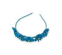 AURA MART Fascia per capelli con fiore per neonate/fascia per capelli da sposa per donne Pack-01, colore: azzurro cielo