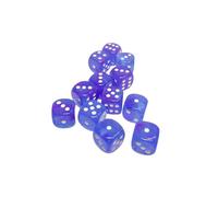 Aura Nebula Dice Luminary with White Pips D6 16mm (5/8in) Pack of 12 Chessex