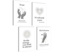 Aura Poster Set Aura Immagini Trust the Universe Stile Aesthetico Preppy Room Decor Y2K Poster Estetico Yoga Poster Legge di Attrazione Manifestazione Set Poster Set