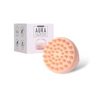 AURA - Spazzola massaggiante in silicone per cuoio capelluto con manico ergonomico, per massaggio rilassante della testa con shampoo, morbida e delicata sulla pelle, ideale per cuoio capelluto