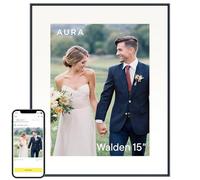 Aura Walden - Cornice portafoto digitale WiFi da 38,1 cm | La migliore cornice digitale da regalare | Invia foto dal tuo telefono | Installazione rapida e semplice nell'app Aura | Conservazione