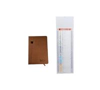 AURACASA Agenda 2026 A5 GIORNALIERA LARGE 15X21CM，con Copertina Rigida in Finta Pelle- Design Elegante e Pratico (Cachi) + OMAGGIO CALENDARIO DA MURO - 14x47cm -