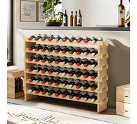 AuraCraft Portabottiglie di Vino,cantinetta vino legno,Portabottiglie a 6 piani Portabottiglie 60 Portabottiglie, Portabottiglie in legno massello naturale per bar cucina domestica