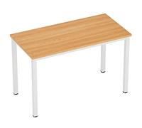AuraCraft Scrivania per computer, scrivania da ufficio, per bambini, scrivania da gioco, piccola postazione di lavoro per la casa (bianco teak, 100 x 60 cm)