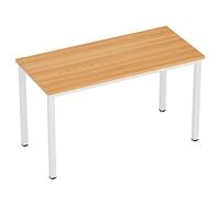 AuraCraft Scrivania per computer, scrivania da ufficio, per bambini, scrivania da gioco, piccola postazione di lavoro per la casa (bianco teak, 120 x 60 cm)