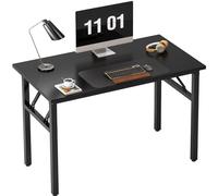 AuraCraft Tavolo pieghevole, scrivania per computer, scrivania piccola, tavolo pieghevole, piccolo tavolo da ufficio, in legno, per ufficio, soggiorno, casa, ufficio, ufficio, 80 x 40 cm, nero