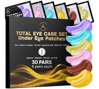 AURAE Patch Occhi (30 paia, mix varietà) - Patch Occhiaie e Borse con Niacinamide + Acido Ialuronico, Effetto Rinfrescante, Idratazione Intensa, Ideali Mattina/Notte