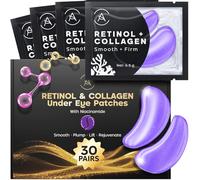 AURAE Patch Occhi al Retinolo & Collagene (30 paia) - Patch Occhiaie e Borse, con Niacinamide + Acido Ialuronico, Leviga Linee Sottili, Elasticità, Effetto Rimpolpante