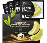 AURAE Patch Occhi al Tè Verde (30 paia) - Patch Occhiaie e Borse con Niacinamide + Acido Ialuronico, Riduce Gonfiore, Illuminante, Effetto Rinfrescante