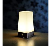 Auraglow Lampada da tavolo wireless con sensore di movimento PIR, super luminosa, ricaricabile, luce notturna per corridoio, quadrata, confezione da 2