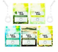 AuraHale Breathe Easy Pack - Diffusore nasale con oli essenziali per una respirazione chiara, energia vitale e facilità interiore, aromaterapia indossabile, silicone di grado medico, biologico