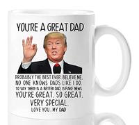 Aurahouse Tazza da caffè con scritta "You're A Great Dad Trump", regalo per la festa del papà da parte di Daughter Son, tazza da caffè divertente per papà, regalo di compleanno per papà, regalo di