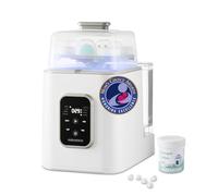 AURAKICH Lavavetri, sterilizzatore e asciugatrice - Macchina per la pulizia All-in-One Pro con braccio spray a lisca di pesce, modalità autopulente e automatica, doppia entrata acqua per bottiglie