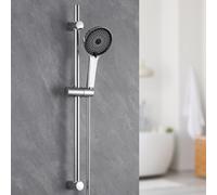 Auralum Colonna Doccia senza Miscelatore, Saliscendi Doccia 70cm con Doccetta 5 Geti, Asta Doccia Acciaio Inossidabile con Supporto e Tubo Flessibile 1,5m