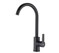 Auralum Rubinetto da cucina nero elegante miscelatore lavello cucina beccuccio alto girevole a 360° rubinetto lavello montabile ad acqua calda e fredda