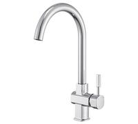 Auralum Rubinetto Lavello Cucina Cromato Girevole a 360 °, Miscelatore Cucina Monocomando Per Lavandino,Rubinetti Acqua Calda e Fredda