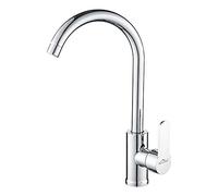 Auralum Rubinetto Lavello Cucina Girevole a 360°, Miscelatore Cucina per Acqua Calda e Fredda, Rubinetto Cucina con Beccuccio Alto, Rubinetti per Lavelli da Cucina Cromato