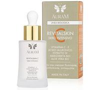 AURAM Siero Vitamina C Acido Ialuronico - REVITALSKIN Siero Viso Antirughe Bio Donna e Uomo, Illuminante, Antimacchia e Occhiaie, Serum Vitamin C con Aloe Vera - Made in Italy