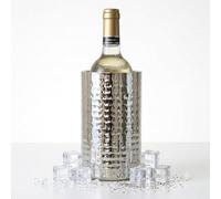 AURANACS Santorini | Refrigeratore per vino in acciaio inox | Elegante refrigeratore per champagne con superficie lucidata a specchio e martellata | Refrigeratore per spumante a doppia parete | Ø 12