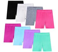 Auranso Set di 8 Pantaloncini da Ciclismo Bambini Ragazze Pantaloncini Corti Pantaloni Danza Sportiva per 2-10 Anni Multicolore 1 4-5 Anni