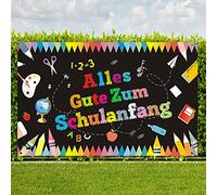 Aurasky Happy Start to School Banner per la Decorazione Dell'iscrizione Scolastica, Back to School Decorazione Muro del Tavolo da Giardino Back to School Photo Booth (Colore)