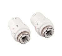 Auratrove 2 valvole termostatiche per termosifone, M30 x 1,5, regolabili da 6 a 28 °C, con funzione antigelo, per casa e ufficio, colore bianco