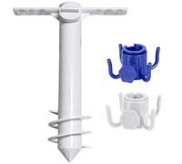 Auratrove Ancora per ombrellone da spiaggia a spirale con impugnatura ergonomica per un montaggio sicuro sulla sabbia in giardino, campeggio e attività all'aperto picnic