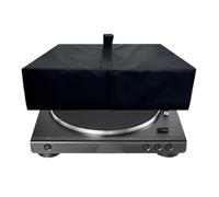 Auratrove Copertura antipolvere per giradischi, tessuto Oxford 600D, guscio protettivo per Audio-Technica AT-LP60X e AT-LP60XBT, design nero con fondo aperto