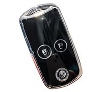 Auratrove Custodia protettiva per chiave a scatto in TPU nera compatibile con Honda Civic per accord jazz CR-V HR-V CR-Z, protezione per telecomando a 2 pulsanti