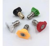 Auratrove Doppio connettore per lancia idropulitrice, generatore di schiuma in acciaio inox, accessorio per sapone con ugelli, attacco rapido da 1/4"