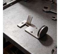 Auratrove Fermaporta in acciaio inox con viti, resistente e antivento, per uso commerciale, fermaporta sicuro per negozi e ristoranti, installazione a sinistra o a destra (argento)