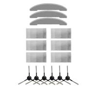 Auratrove Kit di panni con filtro a spazzola laterale, compatibile con Vexilar per cleanova per aspirapolvere w7 W11, include 6 spazzole, 6 filtri e 3 cuscinetti