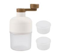 Auratrove Macchina per il ghiaccio rasata manuale, tritaghiaccio portatile in plastica con 2 vassoi per ghiaccio per coni di neve, granite, cocktail, feste, 22 x 12,5 cm