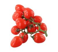 Auratrove Mazzo di pomodori artificiali a vite rossa, 19 cm, con 16 realistici, per pomodorini e steli verdi, per casa, cucina, decorazione per feste