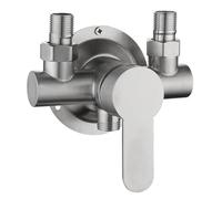 Auratrove Miscelatore per doccia in acciaio inox, rubinetto per acqua calda e fredda a parete con vitone in ceramica per bagno G1/2 pollici