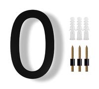 Auratrove Moderno cartello con numero civico galleggiante da 20,3 cm, in acrilico nero con indirizzo stradale 3D, per casa, ufficio, giardino, decorazione da parete, 200 mm