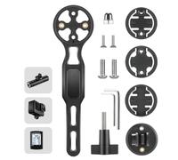 Auratrove PA Bike Computer Mount Staffa con Camera Light Extension per Garmin per Edge 20 25 200 500 510 520 800 810 820 1000 1030 per Bryton Rider per cateye Nero