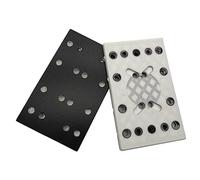 Auratrove Platorello abrasivo 130x80mm, 12 fori sostituzione piastra di backup per RTS 400 REQ, disco di lucidatura quadrato in nylon schiuma PU
