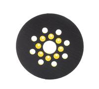 Auratrove Platorello abrasivo da 125 mm con 8 fori, disco in PU con gancio e anello per levigatrice Bosch GEX125-1AE PEX220A, parte di ricambio gialla