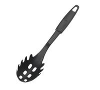 Auratrove Set di 6 utensili da cucina in nylon, resistenti al calore, antiaderenti, con fori per appenderli, per pentole, padelle, lavabili in lavastoviglie, nero