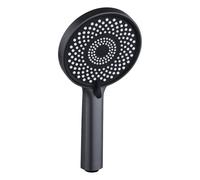 Auratrove Soffione doccia ad alta pressione con 3 modalità di spruzzo, pannello antipioggia grande da 12 cm, ugelli in silicone autopulenti per un basso flusso d'acqua, grigio