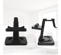 Auratrove Supporto per display VR per meta 3/3S, robusto supporto per cuffie in ABS con gancio per occhiali AR, organizer compatto nero per stazione di ricarica